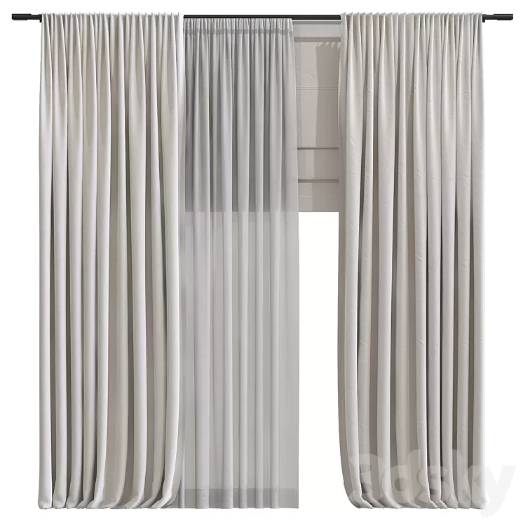 Curtain 968 3D Model Free Download