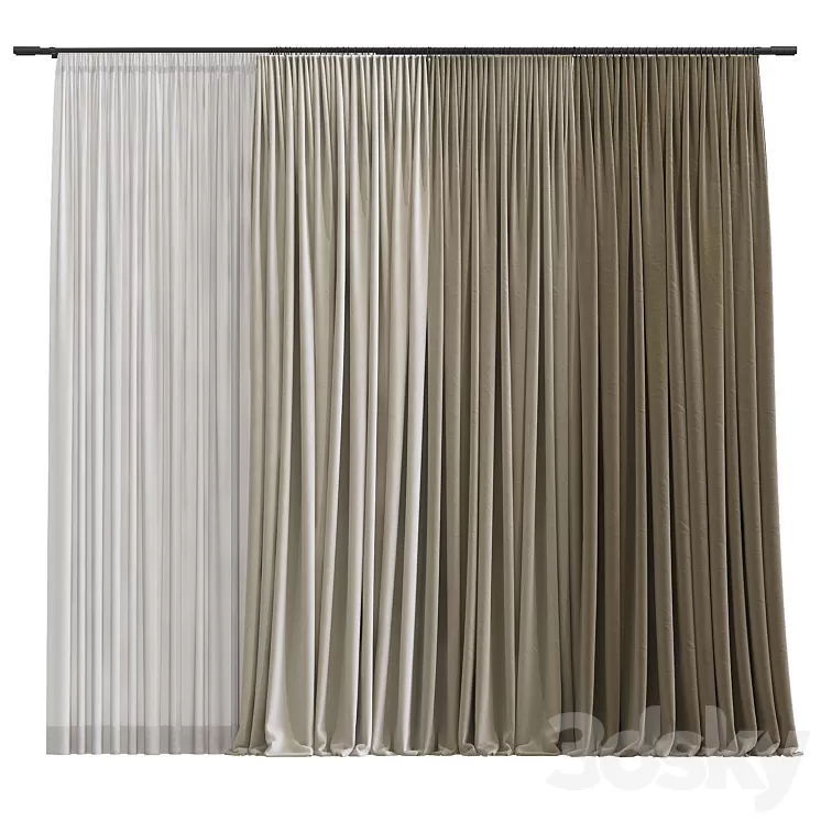 Curtain 985 3D Model Free Download