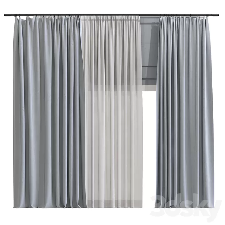 Curtain 987 3D Model Free Download