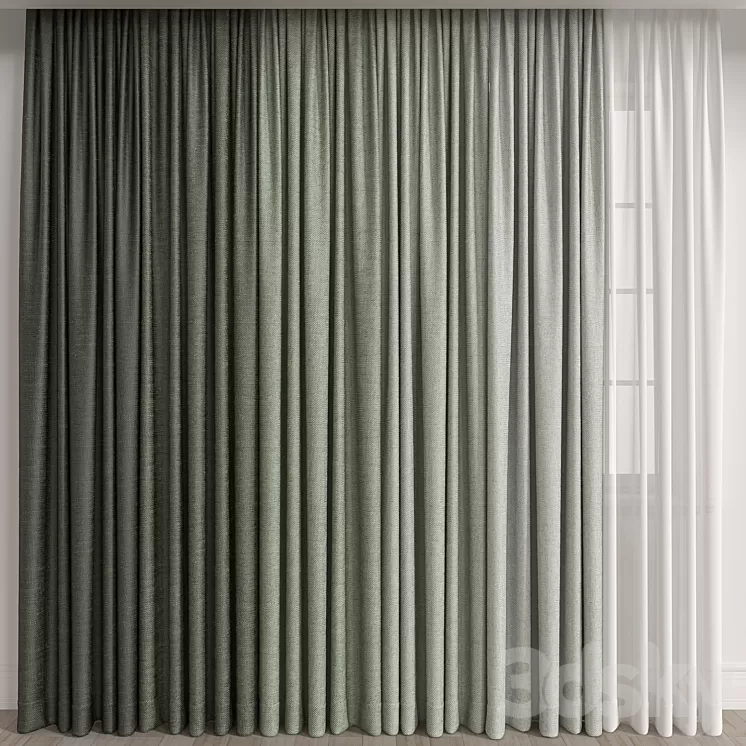 Curtain A022 3D Model Free Download