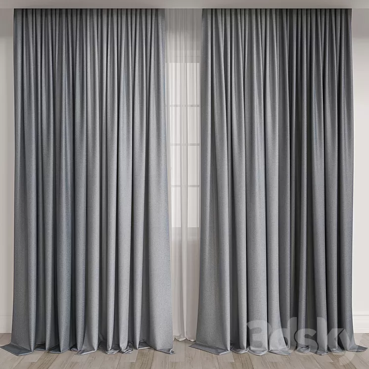 Curtain A049 3D Model Free Download