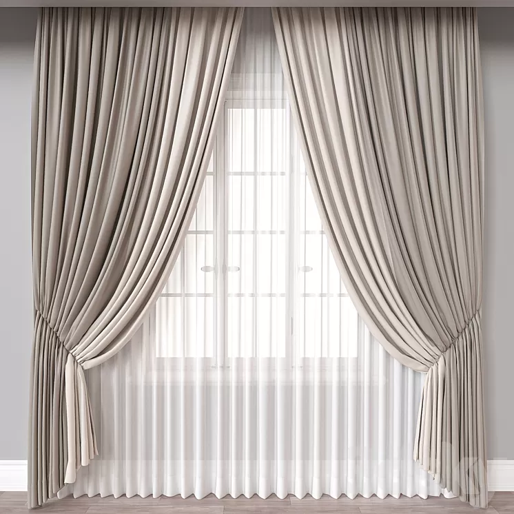 Curtain A084 3D Model Free Download