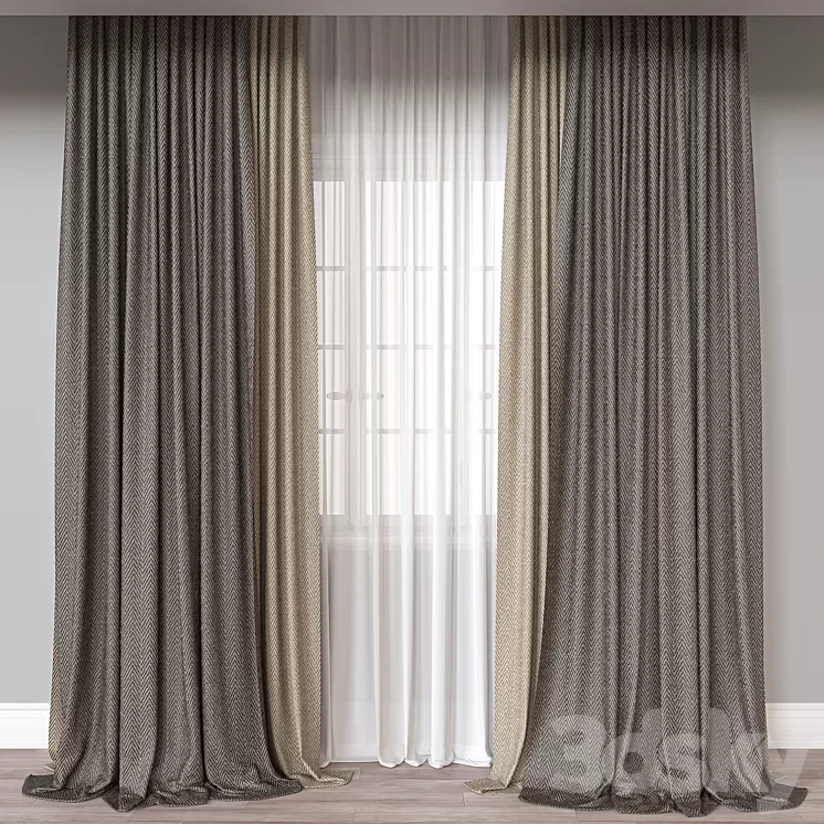 Curtain A088 3D Model Free Download