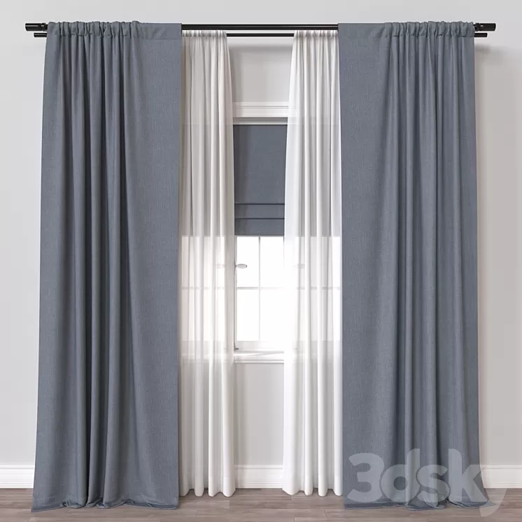 Curtain A299 3D Model Free Download