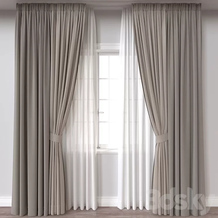 Curtain A329 3D Model Free Download