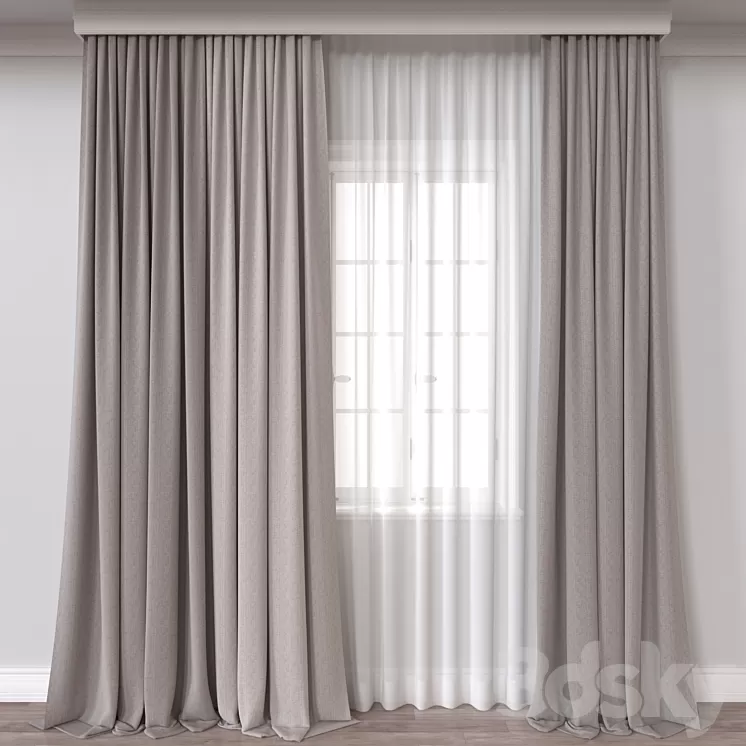 Curtain A351 3D Model Free Download