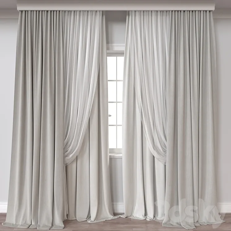Curtain A410 3D Model Free Download