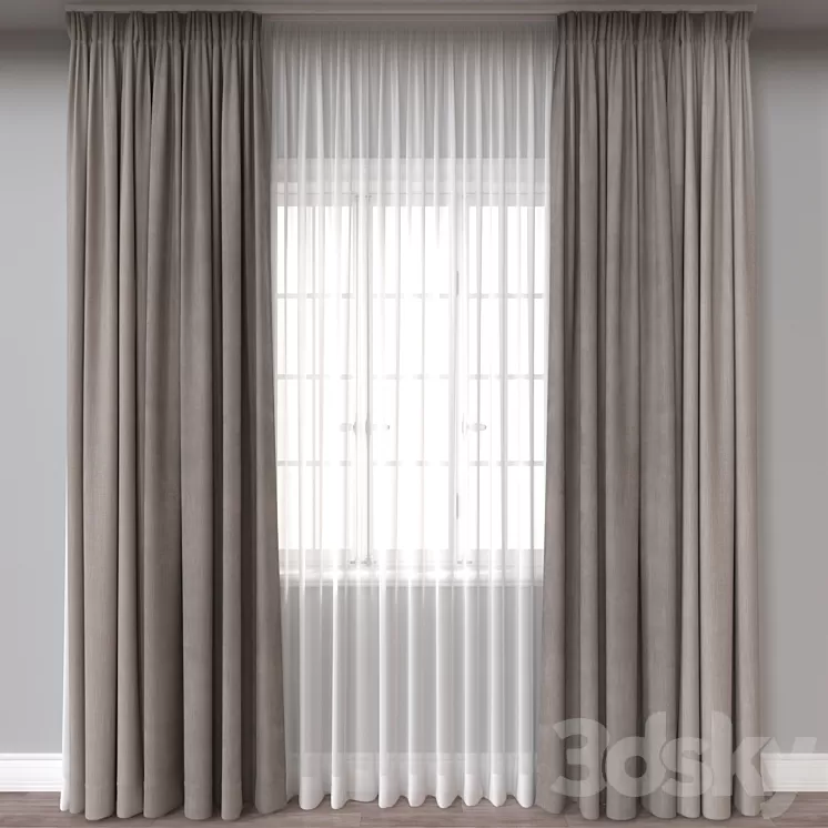 Curtain A547 3D Model Free Download