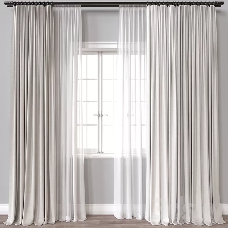 Curtain A570 3D Model Free Download