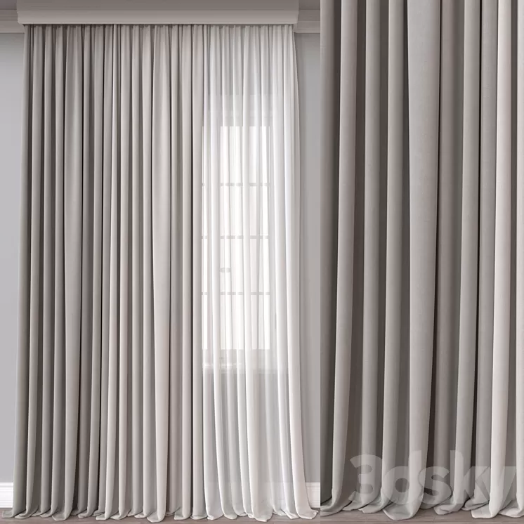 Curtain A586 3D Model Free Download