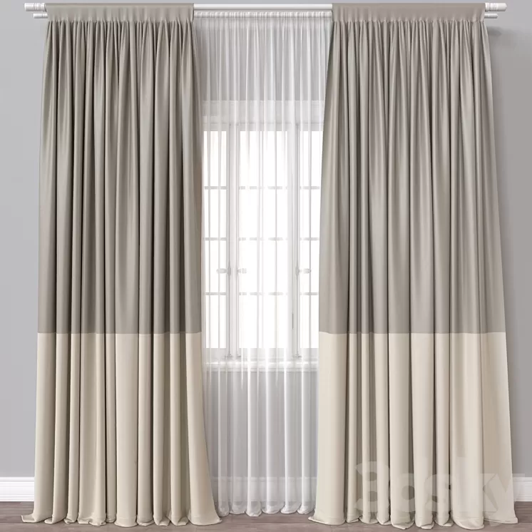 Curtain A640 3D Model Free Download