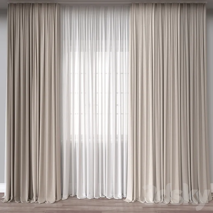 Curtain A704 3D Model Free Download