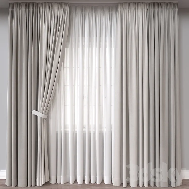 Curtain A733 3D Model Free Download