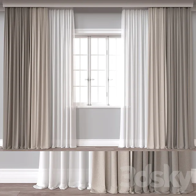 Curtain A818 3D Model Curtain A818 3D Model