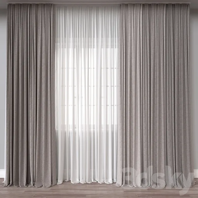 Curtain A824 3D Model Curtain A824 3D Model