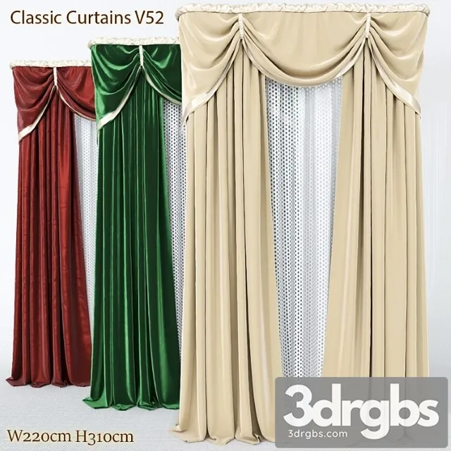 Curtain Classic B52 3D Model Download