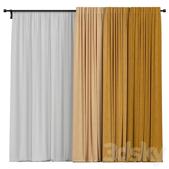 Curtain collection 3D Model Curtain collection 3D Model