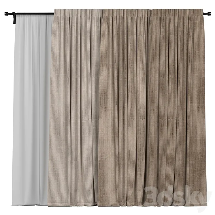 Curtain collection 3D Model Free Download