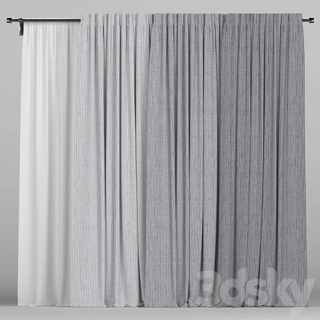 Curtain collection 3D Model