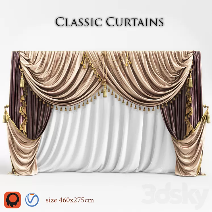 Curtain (curtain classik) 3D Model