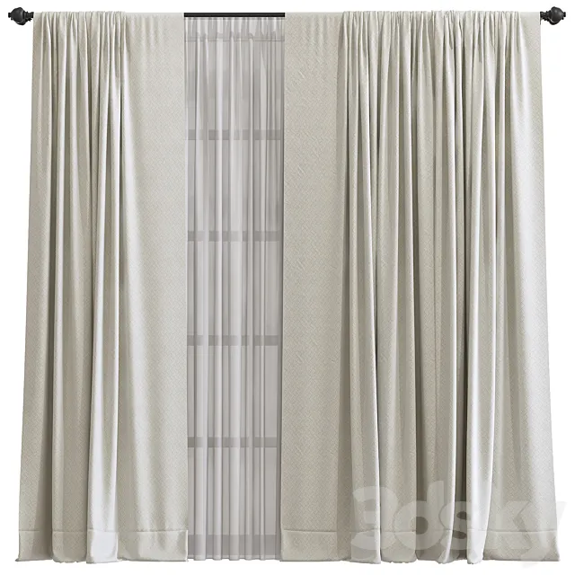 Curtain №672 3D Model Curtain №672 3D Model