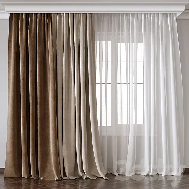 Curtain for Interior 004 3D Model