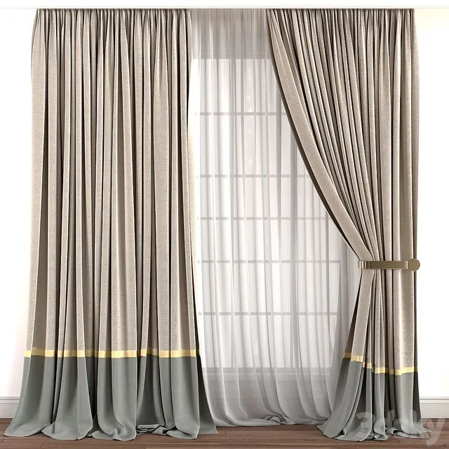Curtain for Interior 015 3D Model Curtain for Interior 015 3D Model
