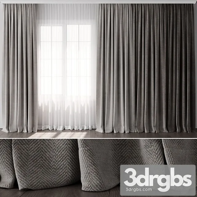 Curtain For Interior 084 2 3D Model Download