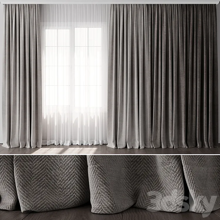 Curtain for Interior 084 3D Model Free Download