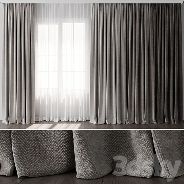 Curtain for Interior 084 3D Model Curtain for Interior 084 3D Model