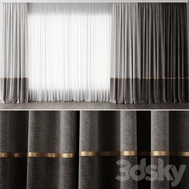 Curtain for Interior 088 3D Model Curtain for Interior 088 3D Model