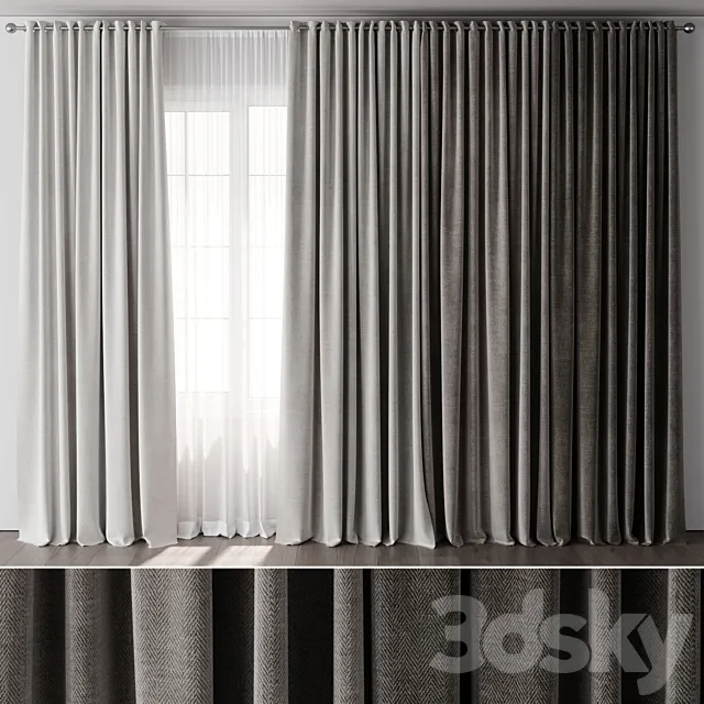 Curtain for Interior 093 3D Model Curtain for Interior 093 3D Model