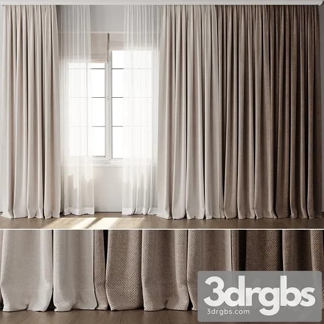 Curtain For Interior 119 3 3D Model Download