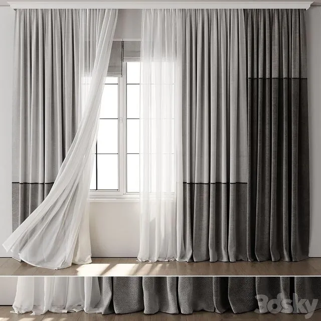 Curtain for Interior 125 3D Model Curtain for Interior 125 3D Model