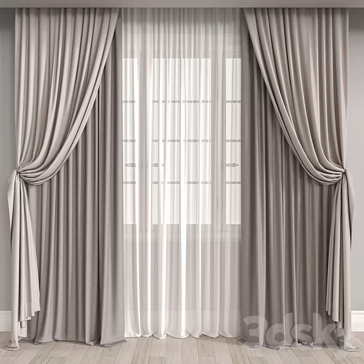 curtain m016 3D Model Free Download
