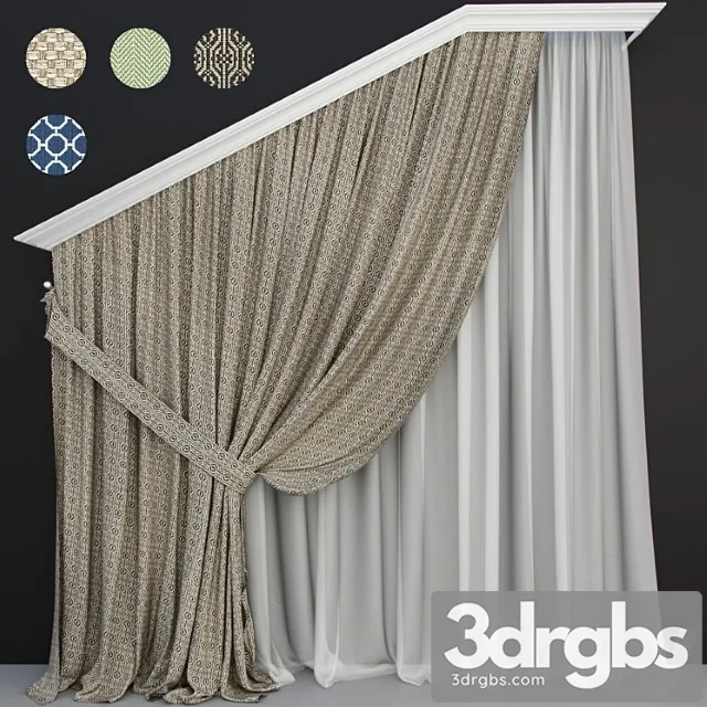 Curtain Model 1 3D Model Download