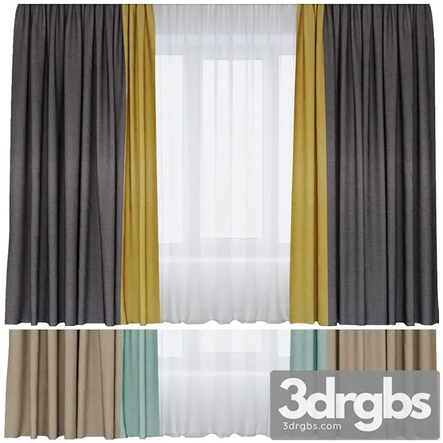 Curtain Model 4 3D Model Download