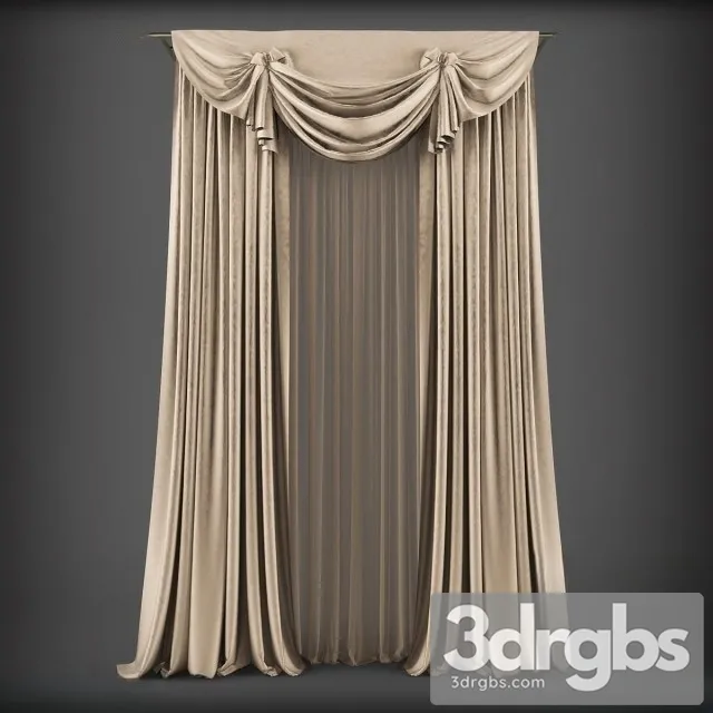 Curtain Neo Classical 3D Model Download