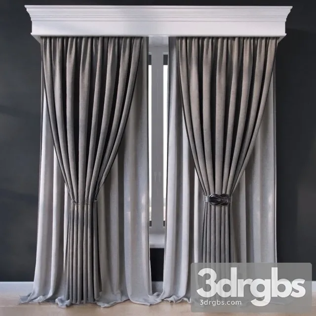 Curtain Neoclassic 3D Model Download