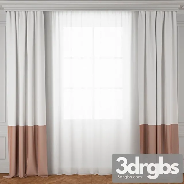 Curtain pink 3D Model Download