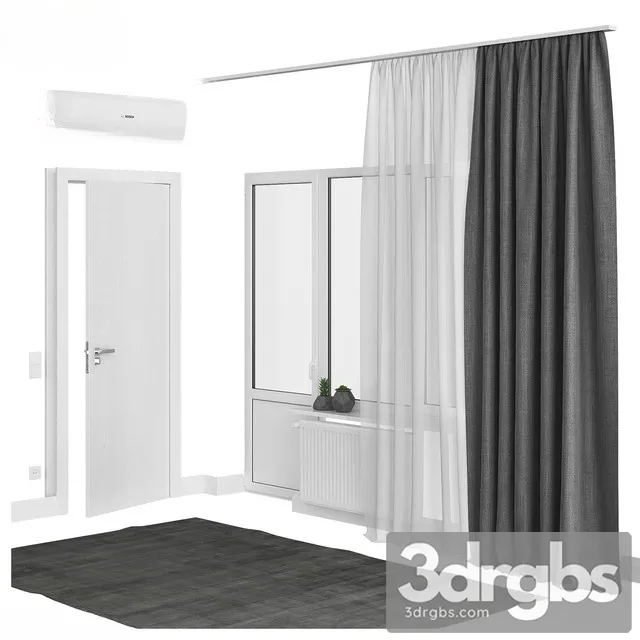 Curtain Room 3D Model Download