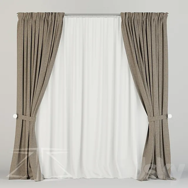 Curtain Set 10 3DModel