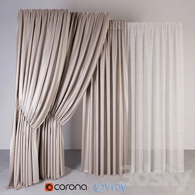 curtain Set 3D Model