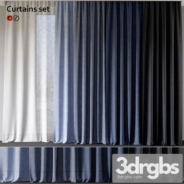 Curtain Set 6 3D Model Download