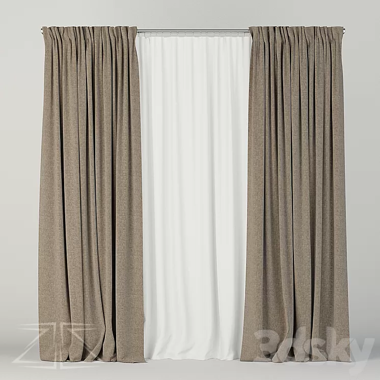 curtain set 8 3D Model