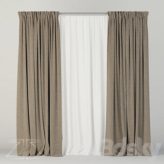 curtain set 8 3DModel