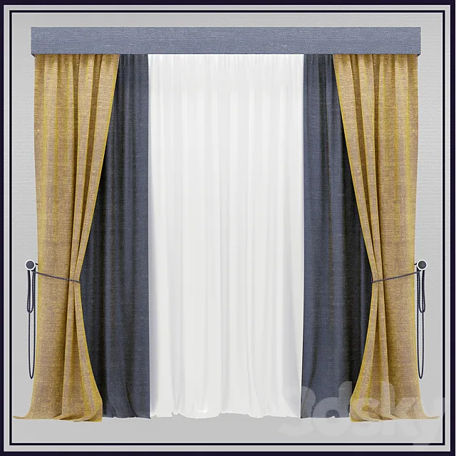 Curtain with Beads _ Curtain with beads 3DModel