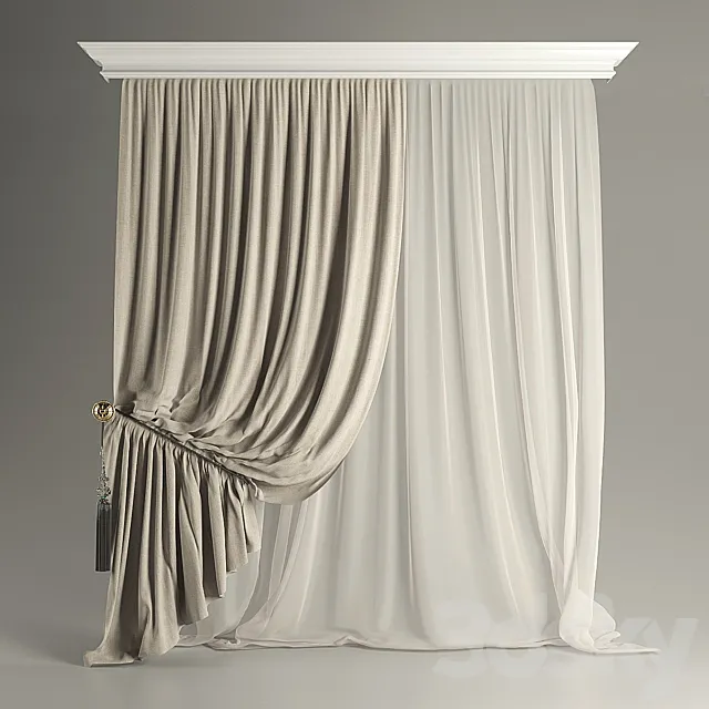 curtain with pickup 3DModel