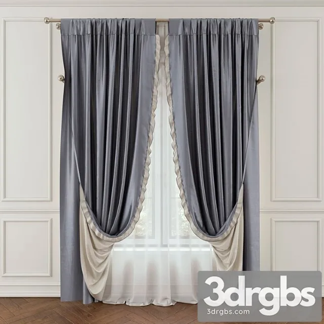 Curtain with Undercarriage 2 3D Model Download