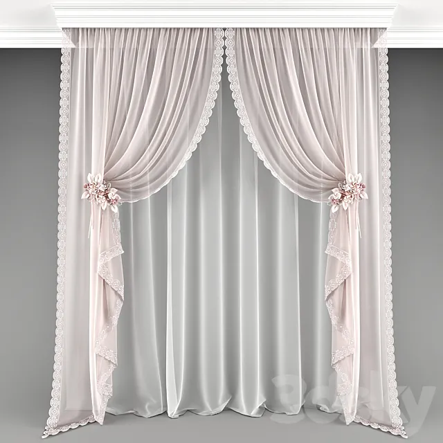 Curtain_015 3D Model Curtain_015 3D Model
